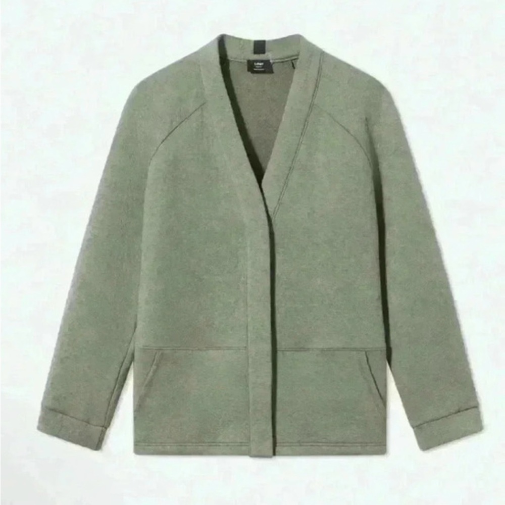 Lunya Lahgo green Restore Double Faced cardigan size large